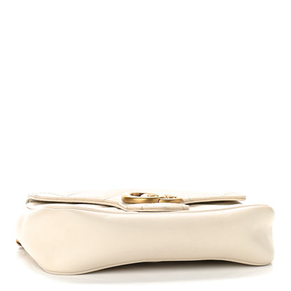 Gucci Calfskin Matelasse Super Mini GG Marmont Shoulder Bag White 4 of 12