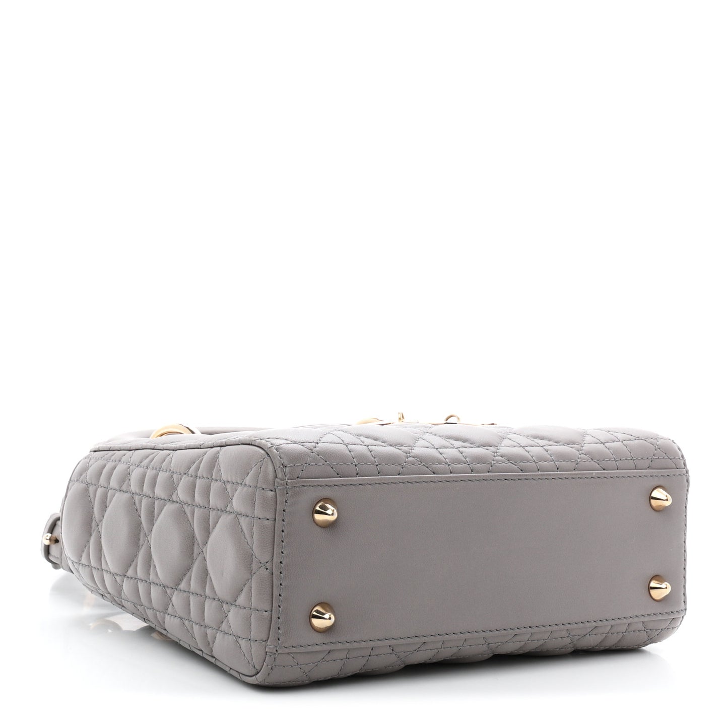 Lambskin Cannage Small Lucky Badges My Lady Dior Grey