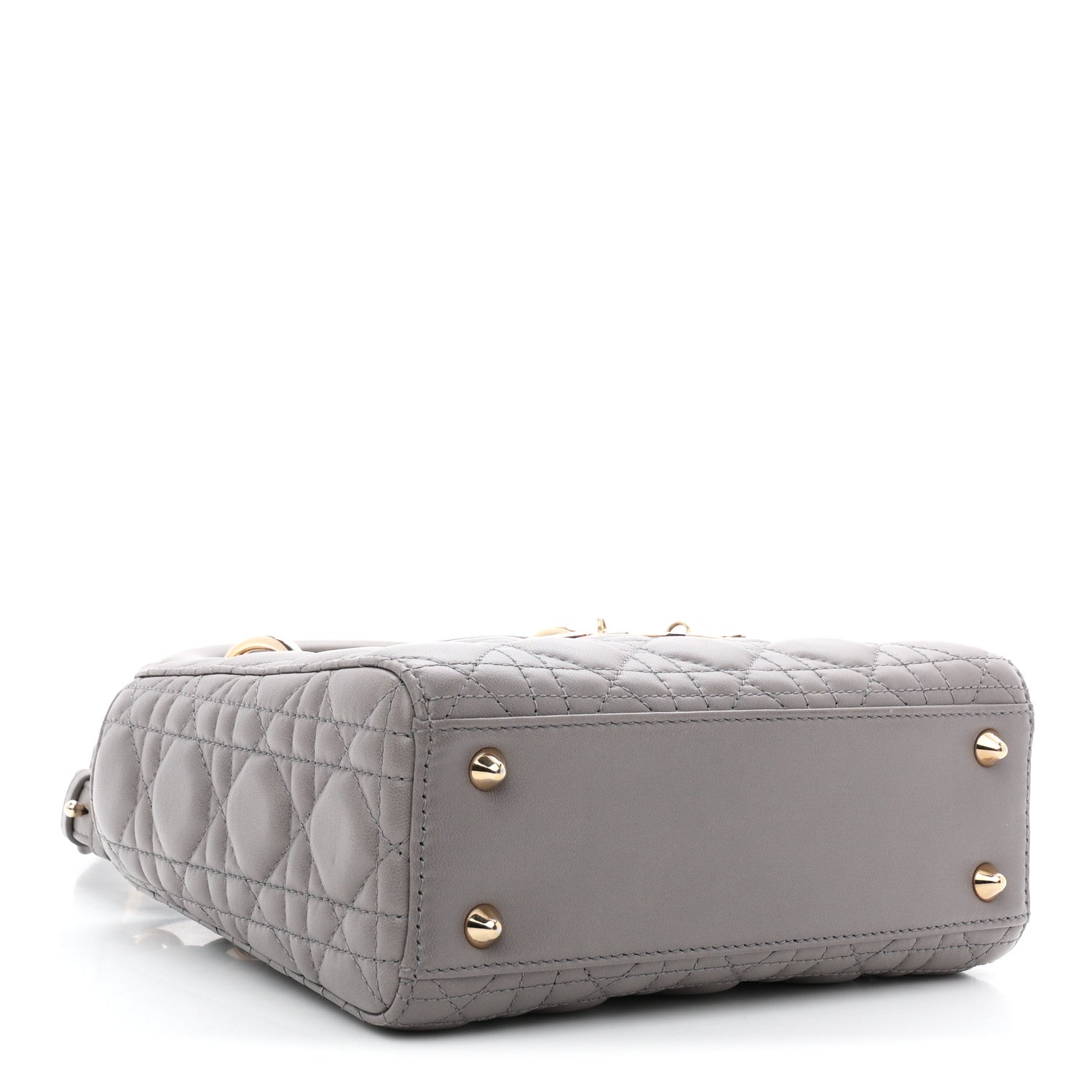 Christian Dior Lambskin Cannage Small Lucky Badges My Lady Dior Grey 4 of 10