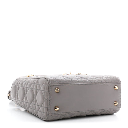 Christian Dior Lambskin Cannage Small Lucky Badges My Lady Dior Grey 4 of 10