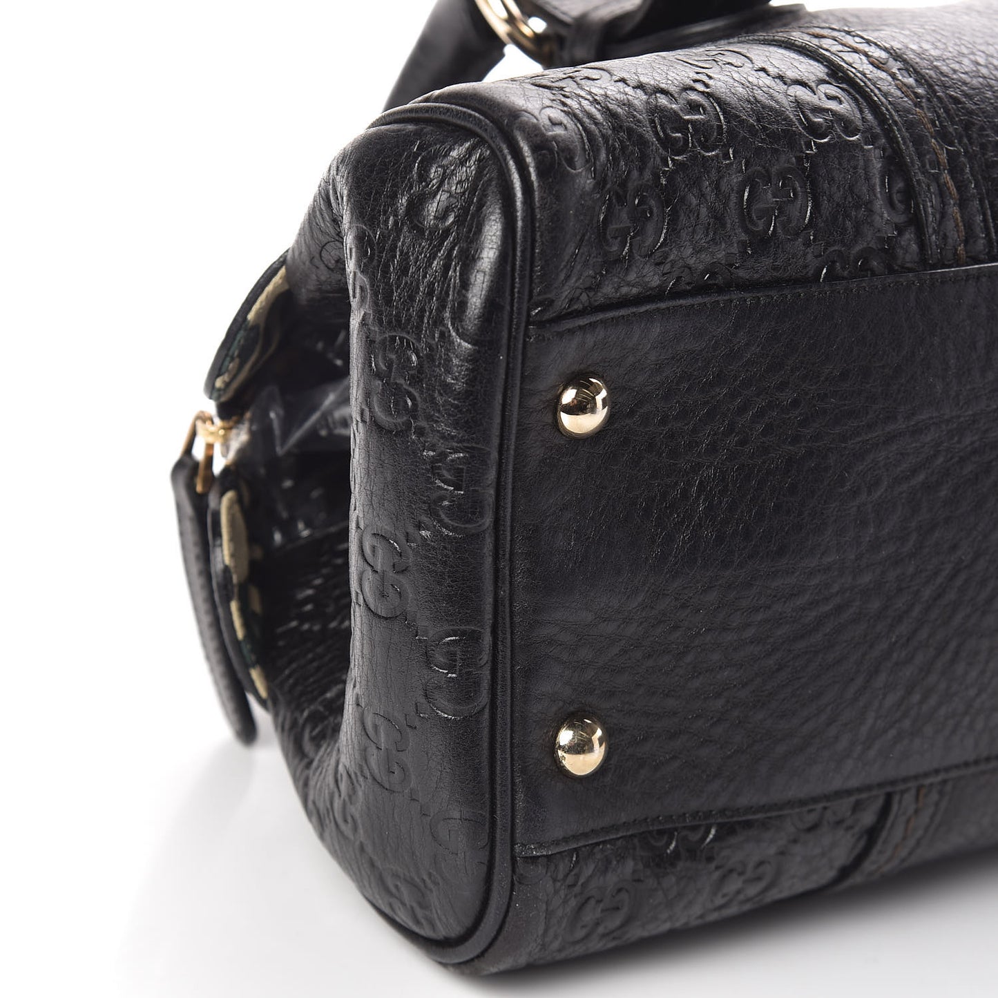 Calfskin Guccissima Signoria Bowler Bag Black
