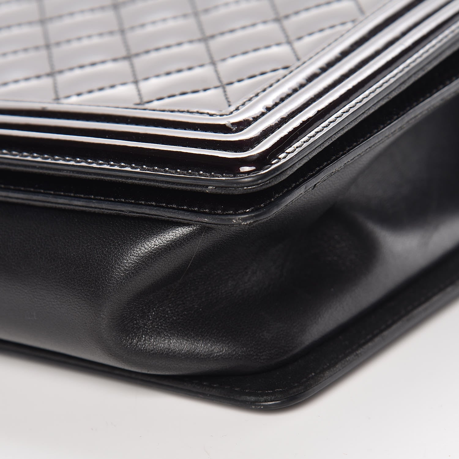 Chanel Metallic Patent Quilted New Medium Boy Flap Black 9 of 10