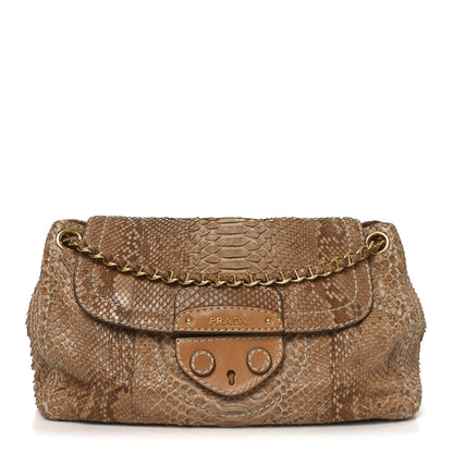 Prada Snakeskin Shoulder Bag Naturale 1 of 10