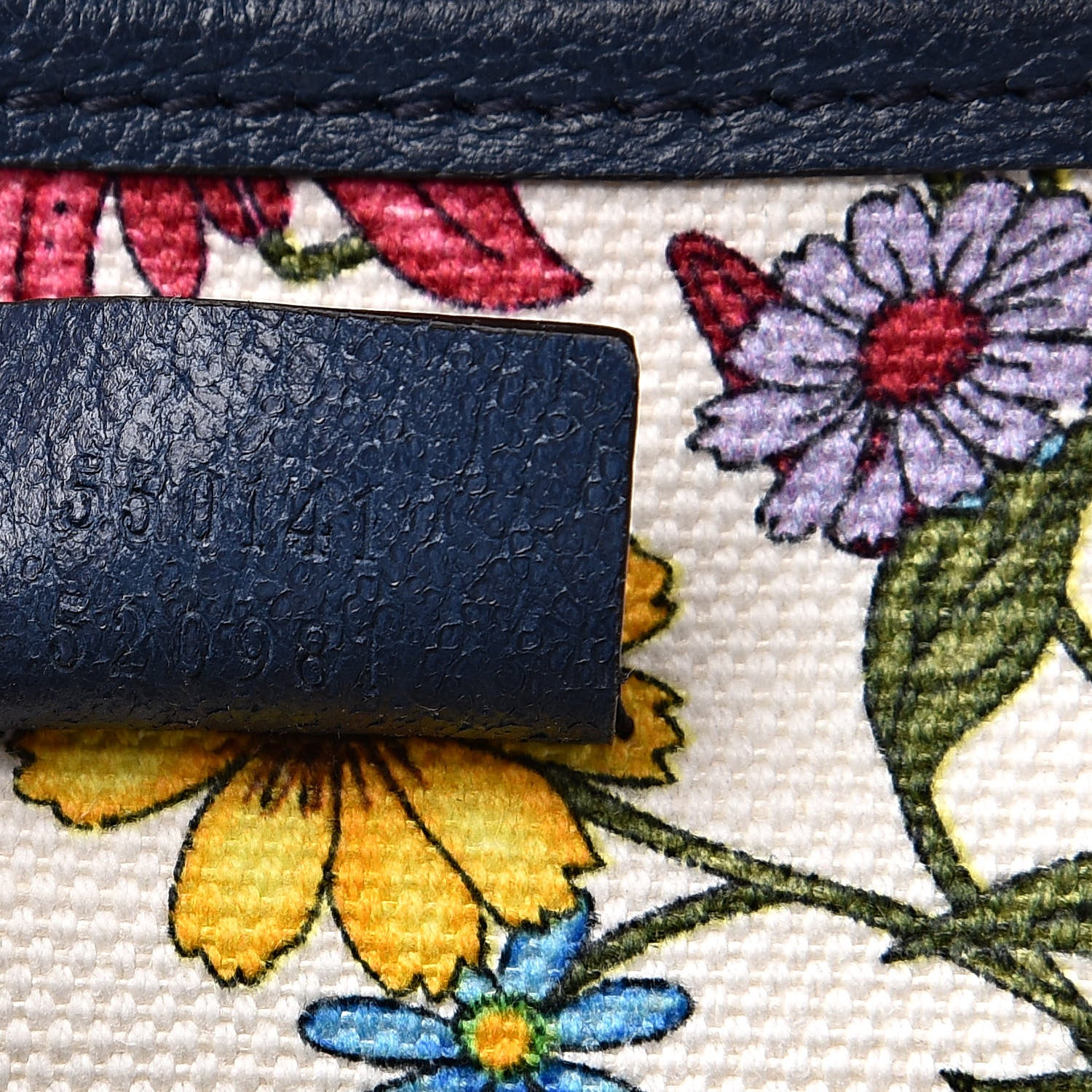 Gucci Canvas Medium Flora Tote White Multicolor Blue Agata 8 of 13