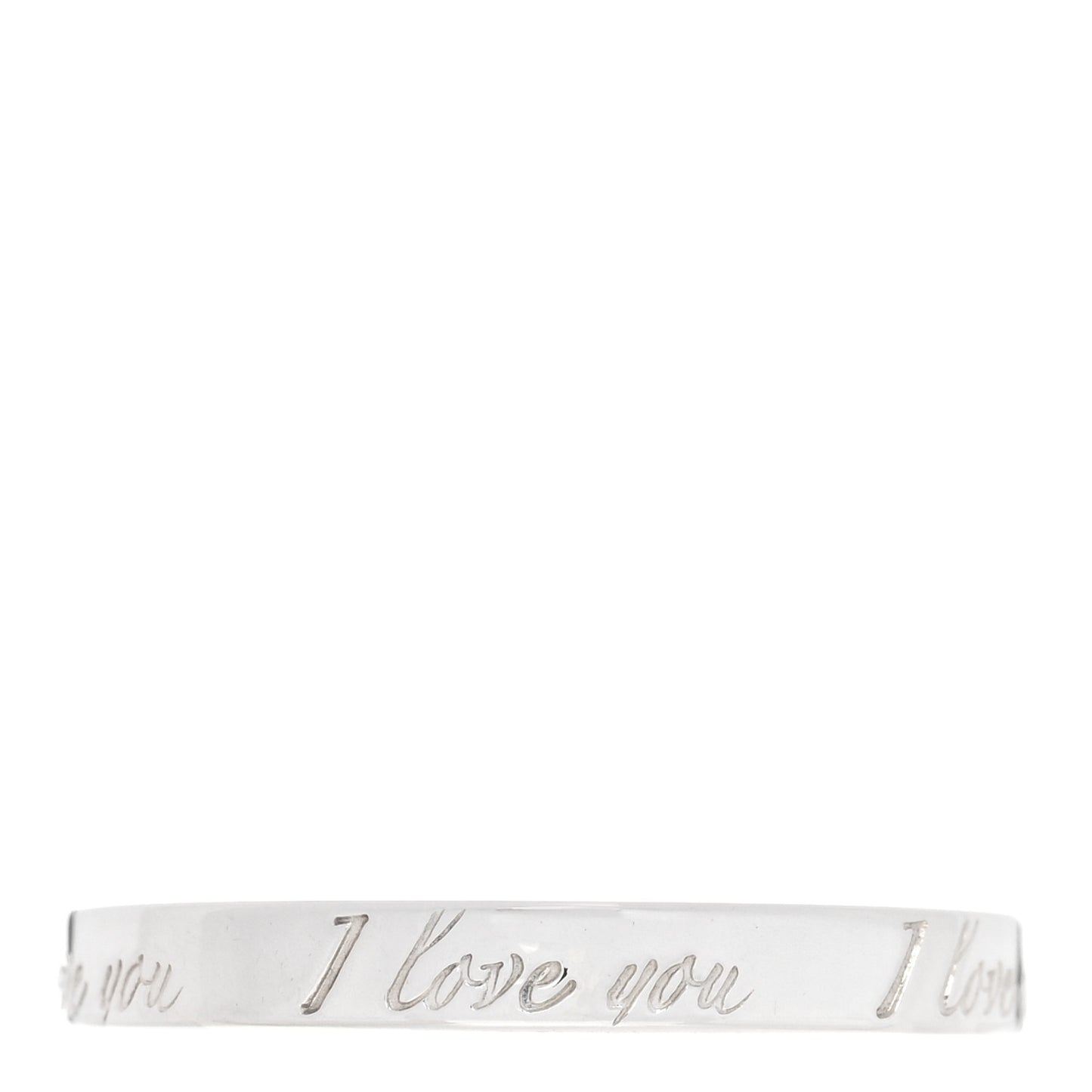Sterling Silver I Love You Band Ring 56 7.5