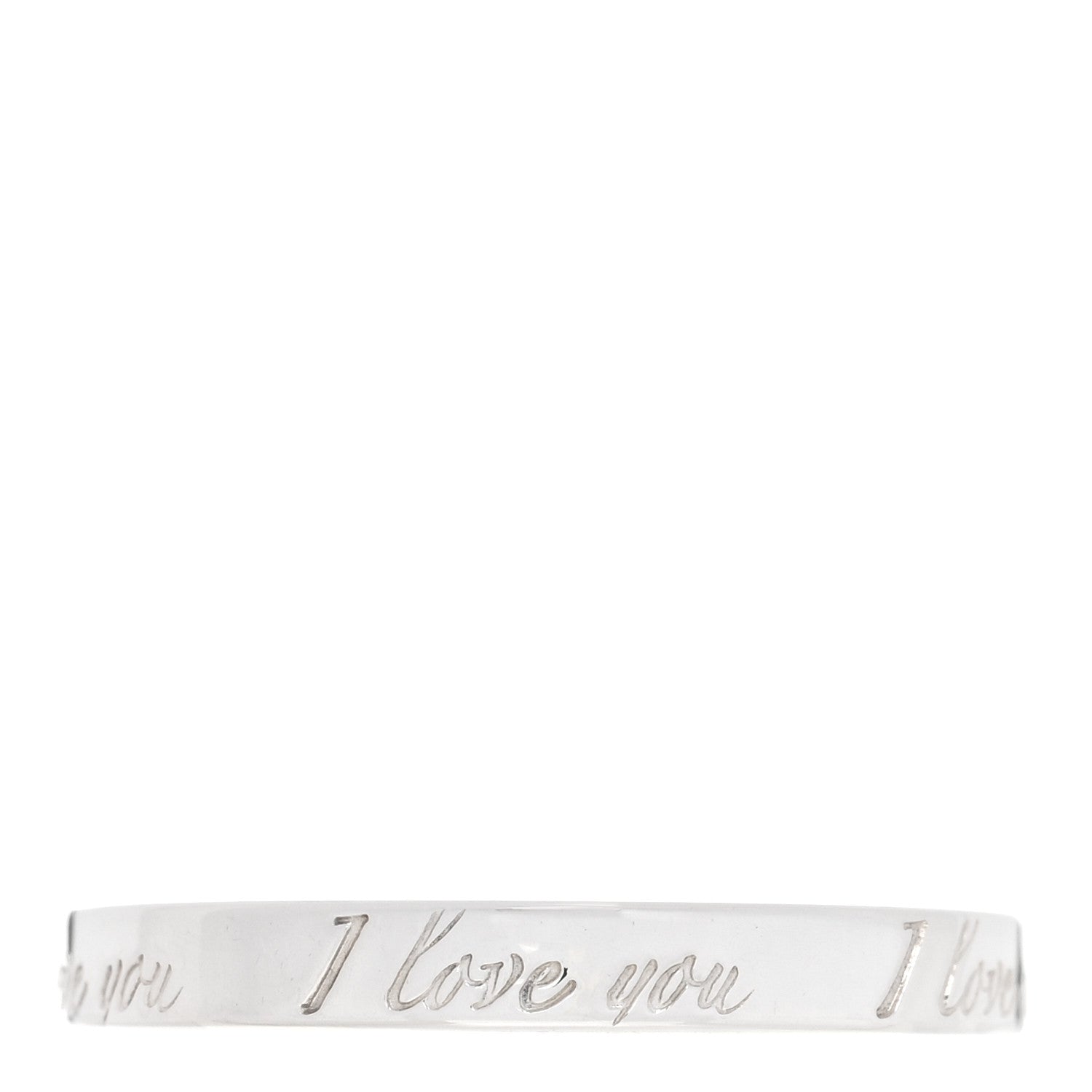 Tiffany Sterling Silver I Love You Band Ring 56 7.5 1 of 4