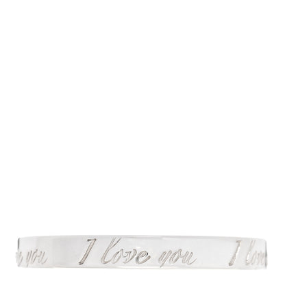 Tiffany Sterling Silver I Love You Band Ring 56 7.5 1 of 4
