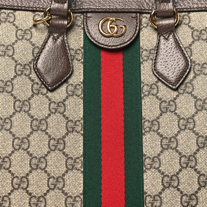 Gucci GG Supreme Monogram Web Medium Ophidia Tote Bag Brown 8 of 10