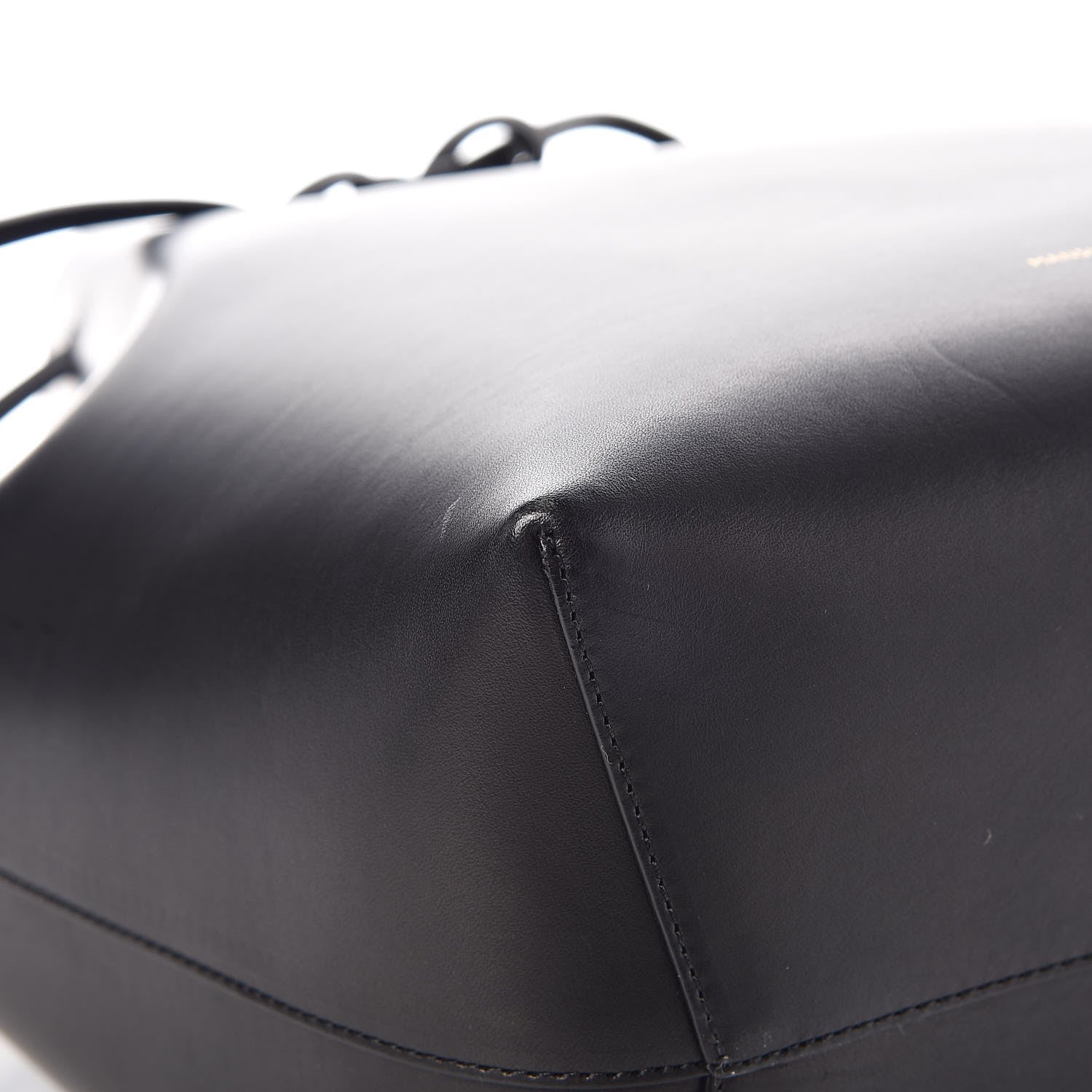 Mansur Gavriel Vegetable Tanned Calfskin Bucket Bag Black Oro 9 of 12