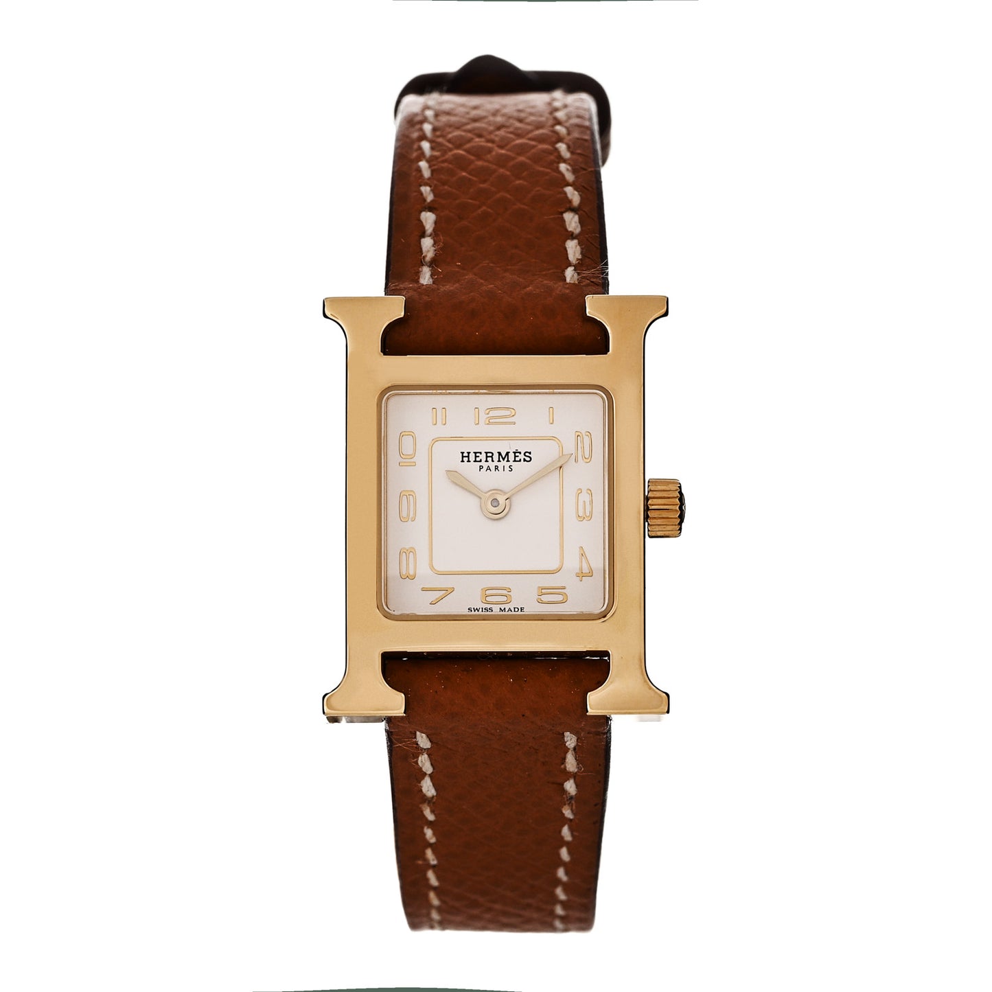 Stainless Steel Epsom 17.2mm Heure H Hour Quartz Watch Gold