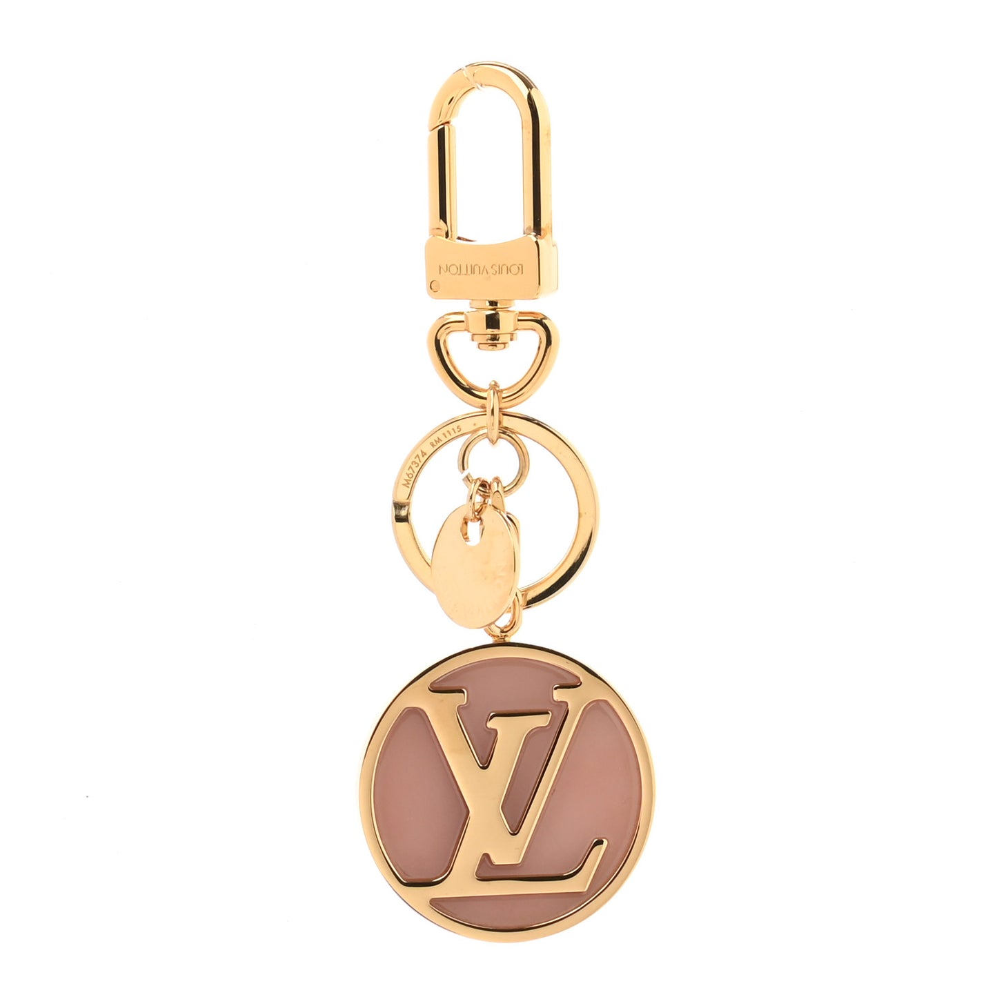 LV Circle Bag Charm Key Holder Pink