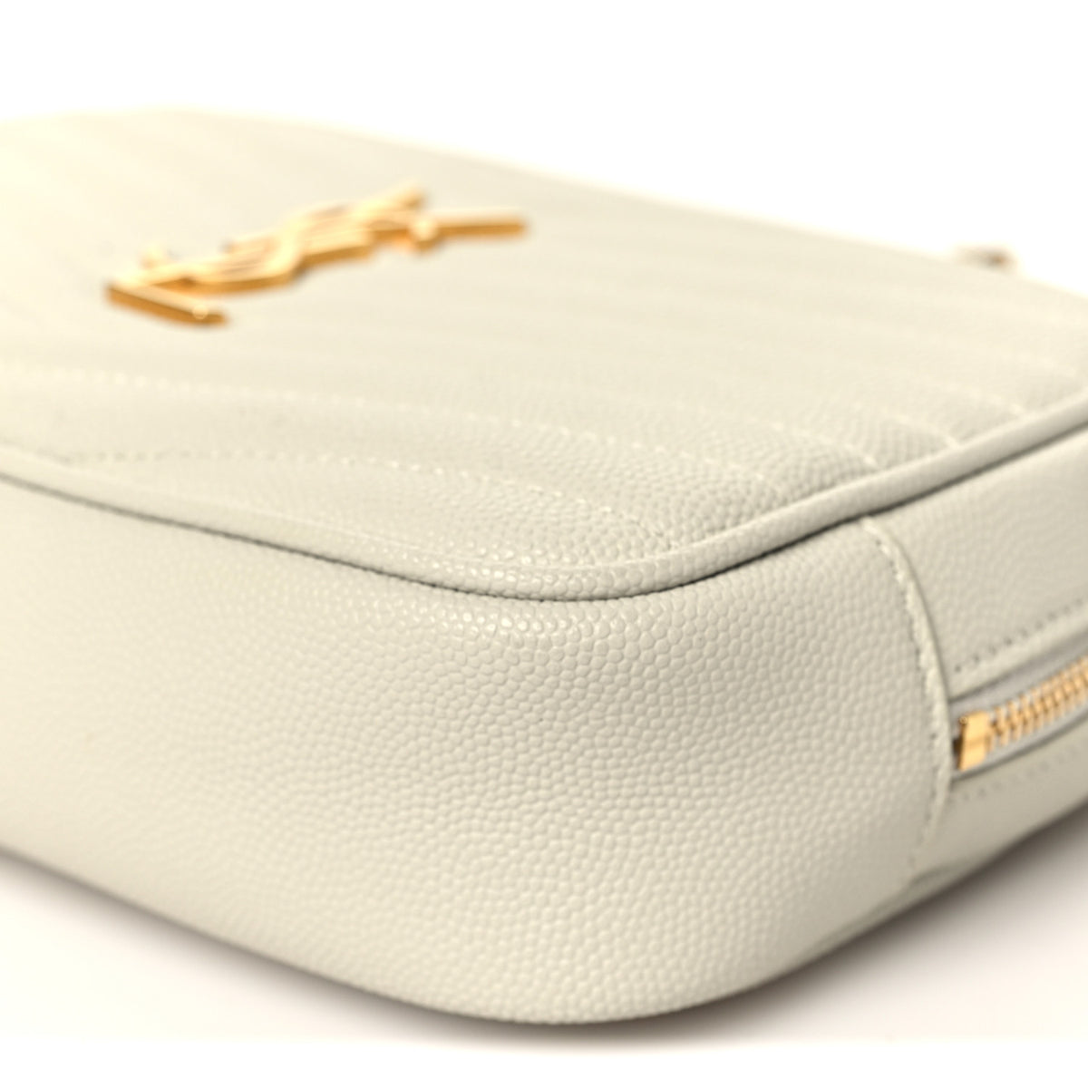 Saint Laurent Grain De Poudre Matelasse Monogram Mini Lou Camera Bag Crema Soft 10 of 10