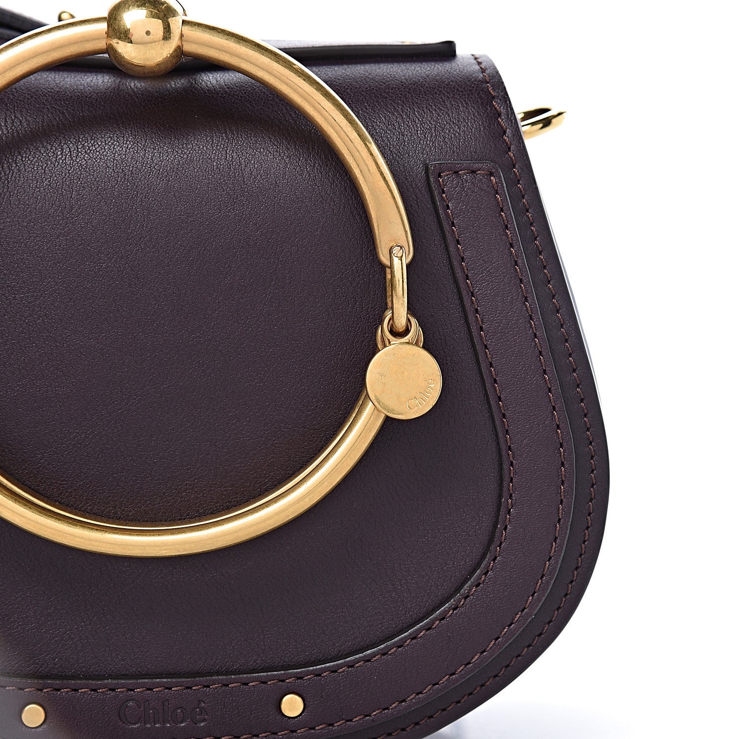 Chloe Calfskin Small Nile Bracelet Bag Intense Violine 7 of 10
