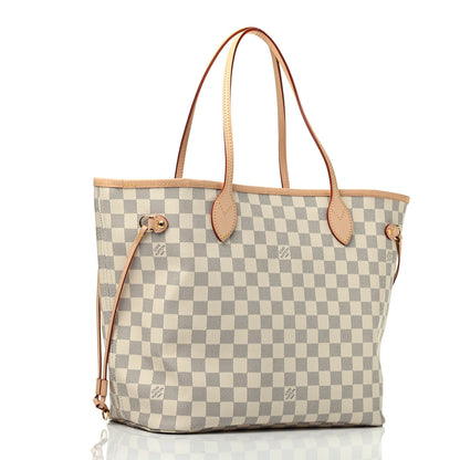 Louis Vuitton Damier Azur Neo Neverfull MM Rose Ballerine 3 of 10