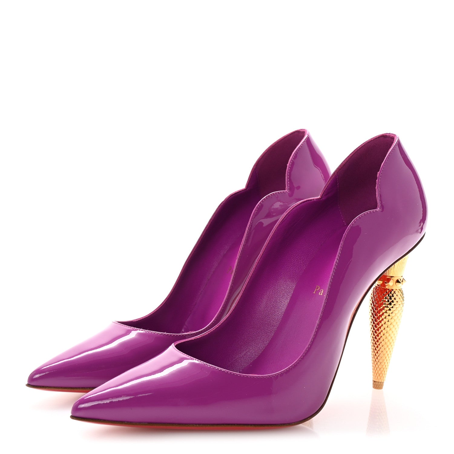 Christian Louboutin Patent LipChick 100 Pumps 39.5 Kismet 4 of 8