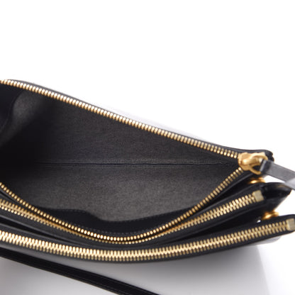 Celine Lambskin Large Trio Crossbody Bag Navy Blue 6 of 9
