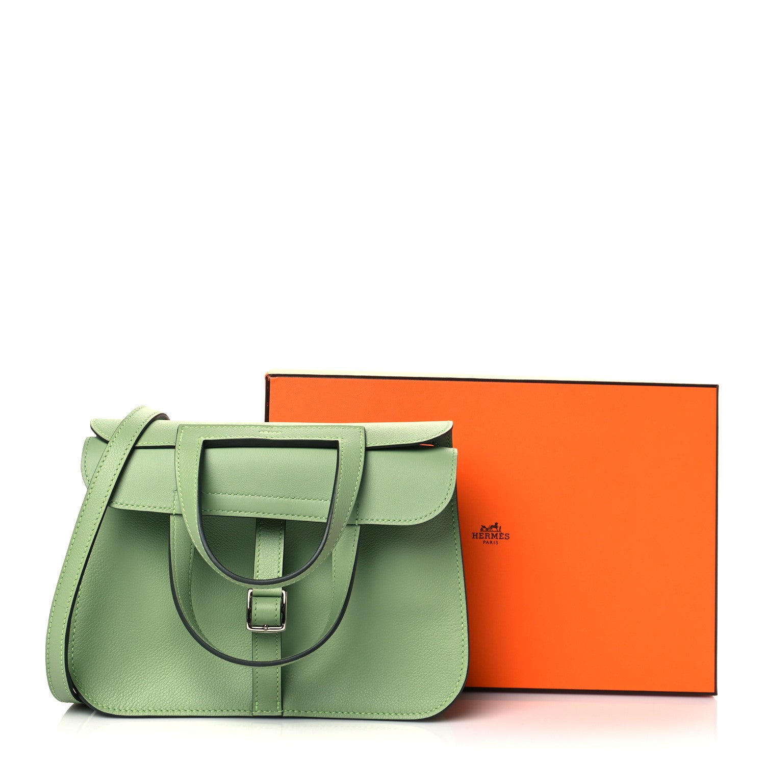 Hermes Evercolor Halzan 25 Vert Criquet 11 of 11