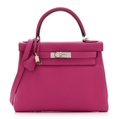 Hermes Togo Kelly Retourne 28 Rose Pourpre 1 of 10