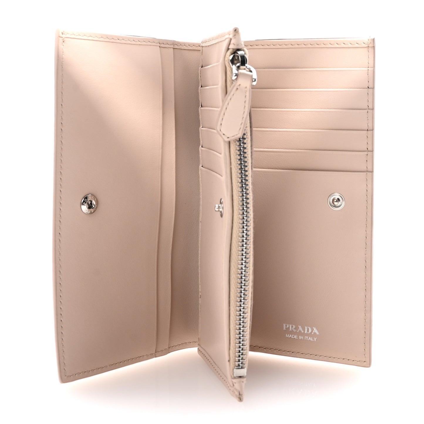 Vitello Daino Triangle Continental Zip Wallet Ninfea