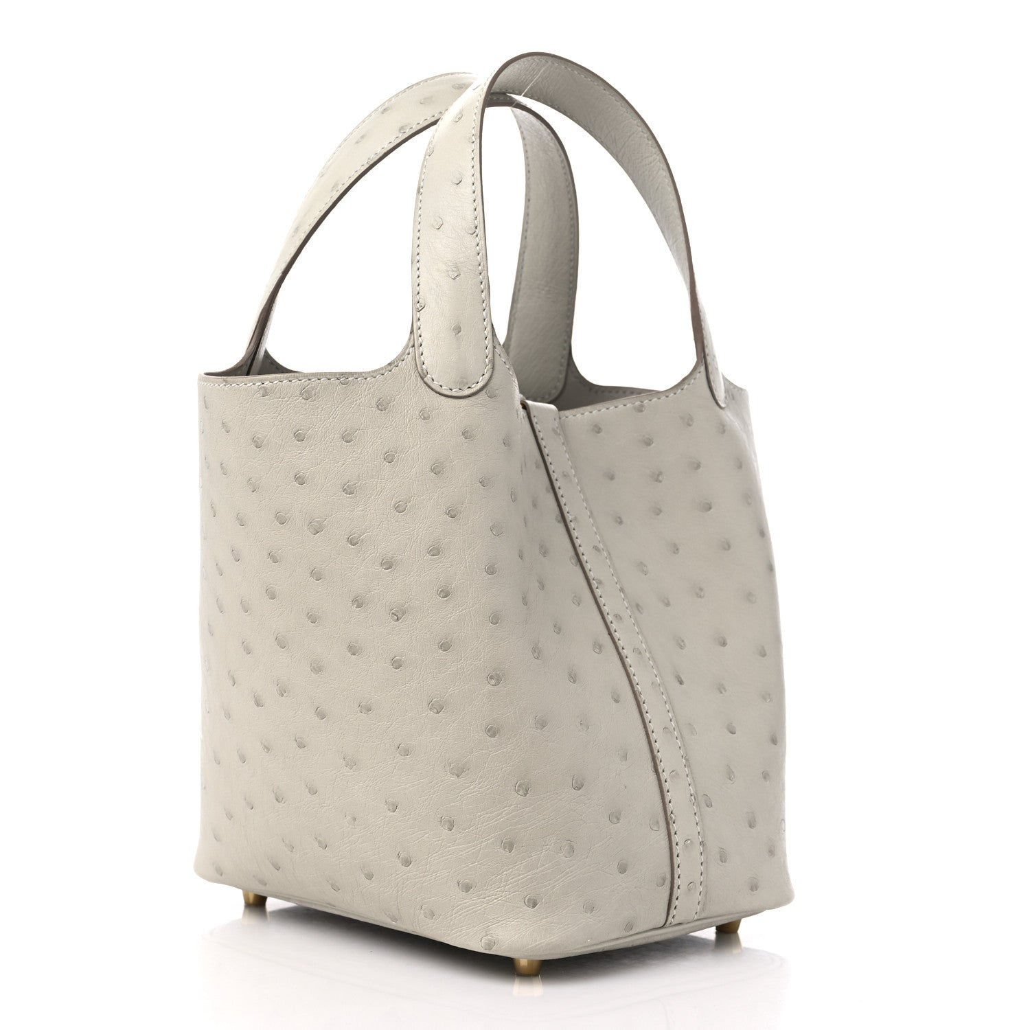 Hermes Ostrich Picotin Lock 18 Gris Perle 3 of 9