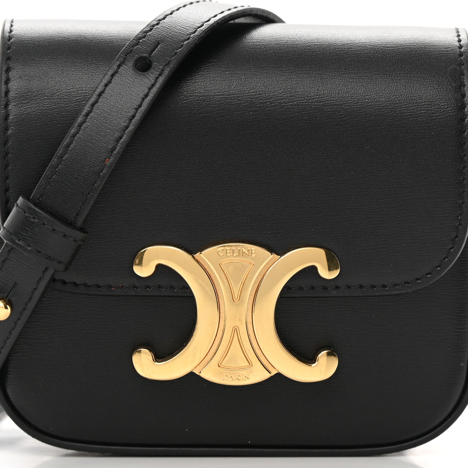 Celine Shiny Calfskin Mini Triomphe Black 8 of 16