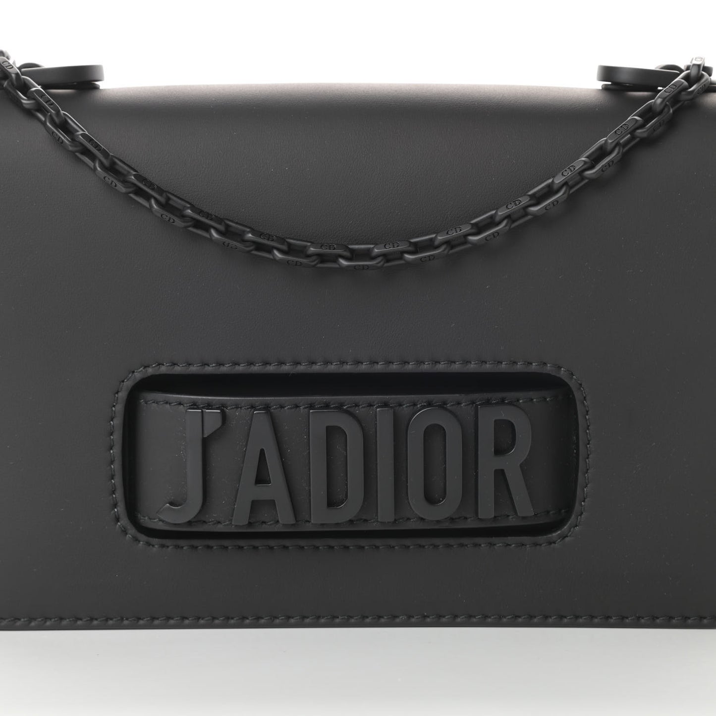 Calfskin J'Adior Chain Flap Bag Black