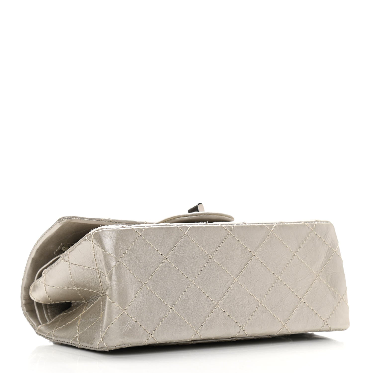 Chanel Metallic Calfskin Quilted 2.55 Reissue 224 Flap Silver 4 of 9