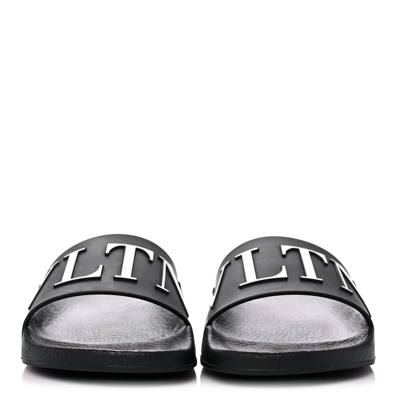 Valentino Garavani Rubber Mens VLTN Pool Slide Sandals 41 Black 2 of 8