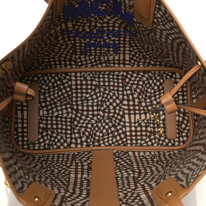 MCM Visetos Medium Liz Reversible Shopper Tote Cognac 9 of 17