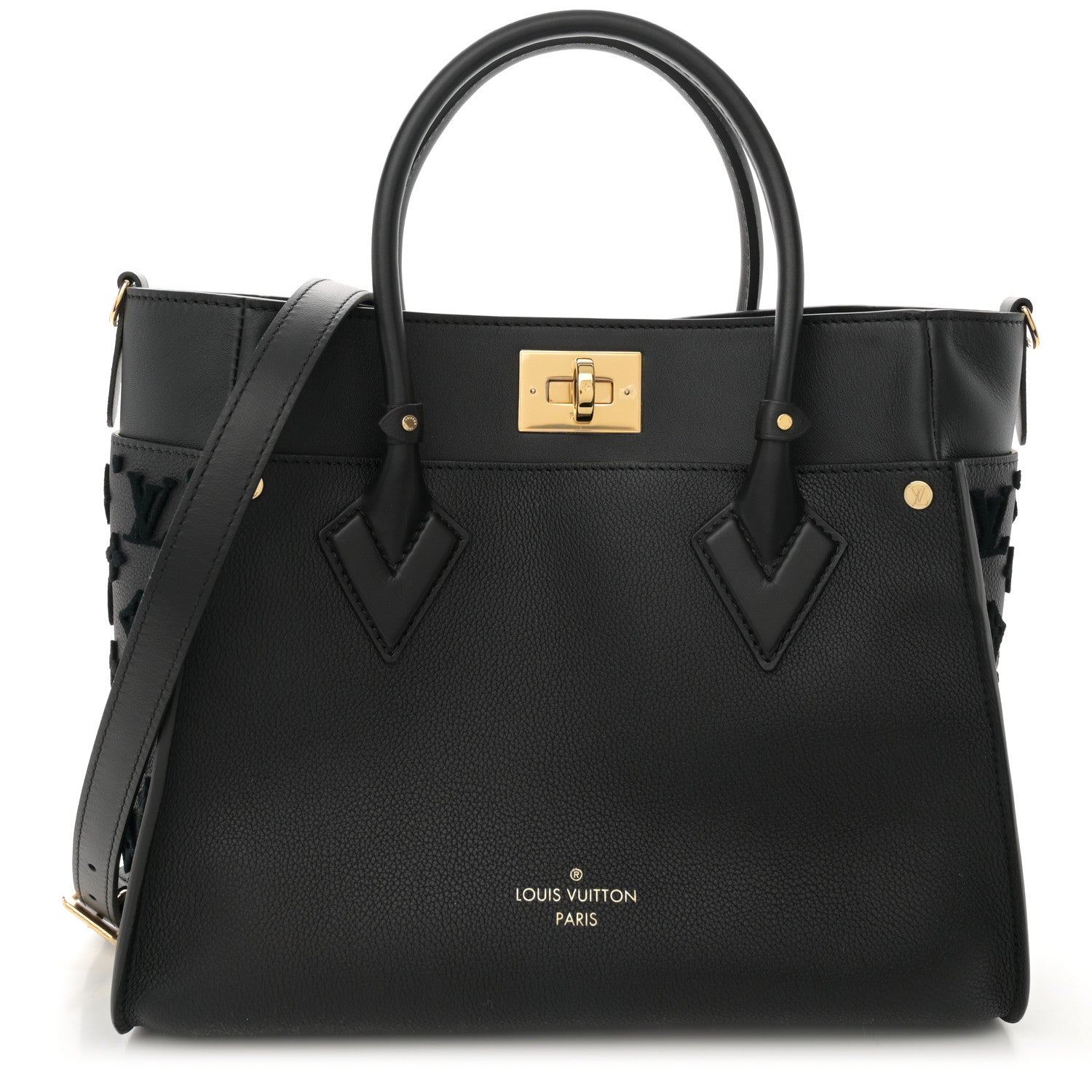 Louis Vuitton Calfskin Monogram Tufting On My Side Black 1 of 10