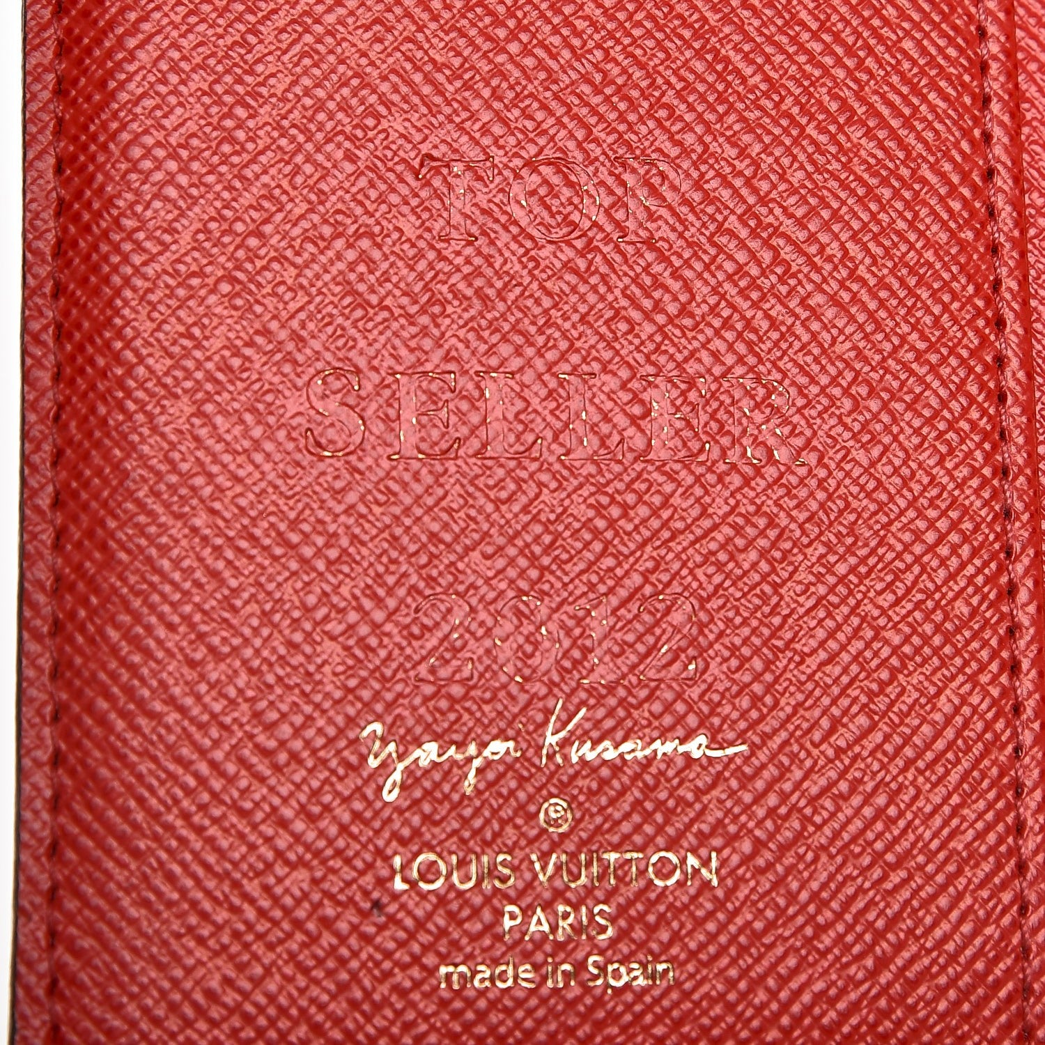 Louis Vuitton Monogram Kusama Town Small Ring Agenda Cover Red 6 of 6