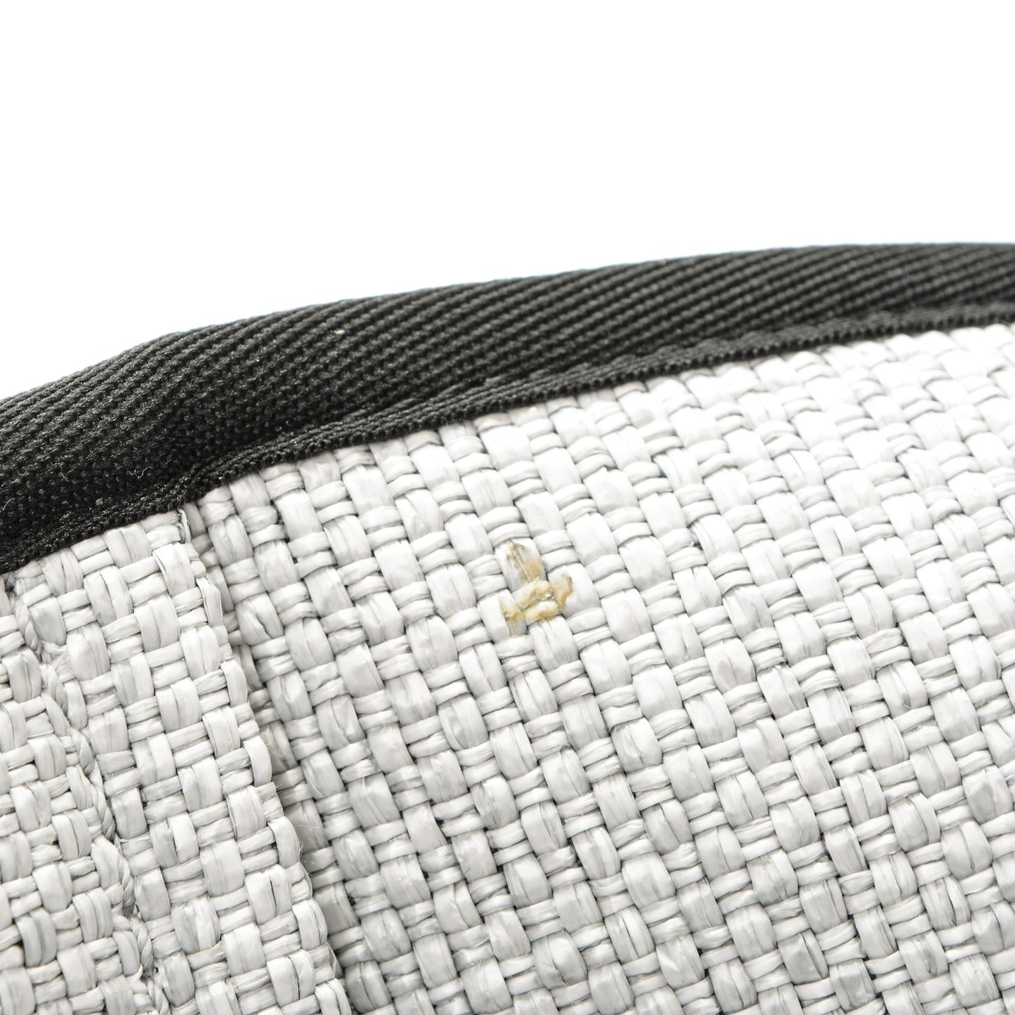Woven Straw Raffia Extra Large Deauville Tote Grey