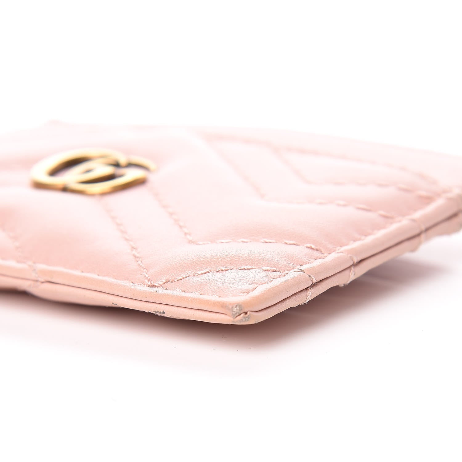 Gucci Calfskin Matelasse GG Marmont Card Holder Perfect Pink 8 of 11