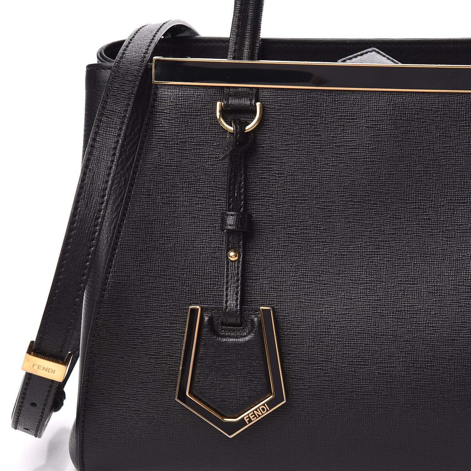 Fendi Vitello Elite Petite 2Jours Tote Black 12 of 12