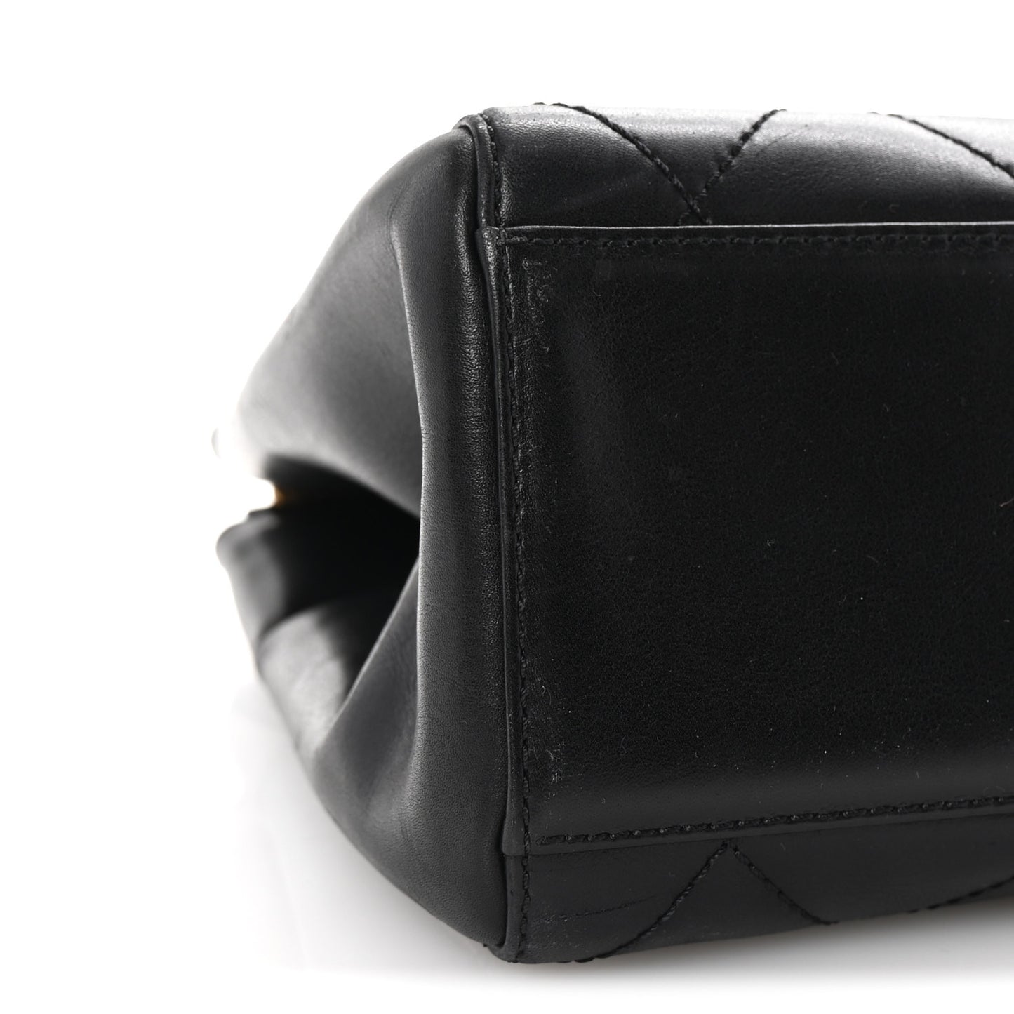 Lambskin Bekko Chain Large Shoulder Bag Black