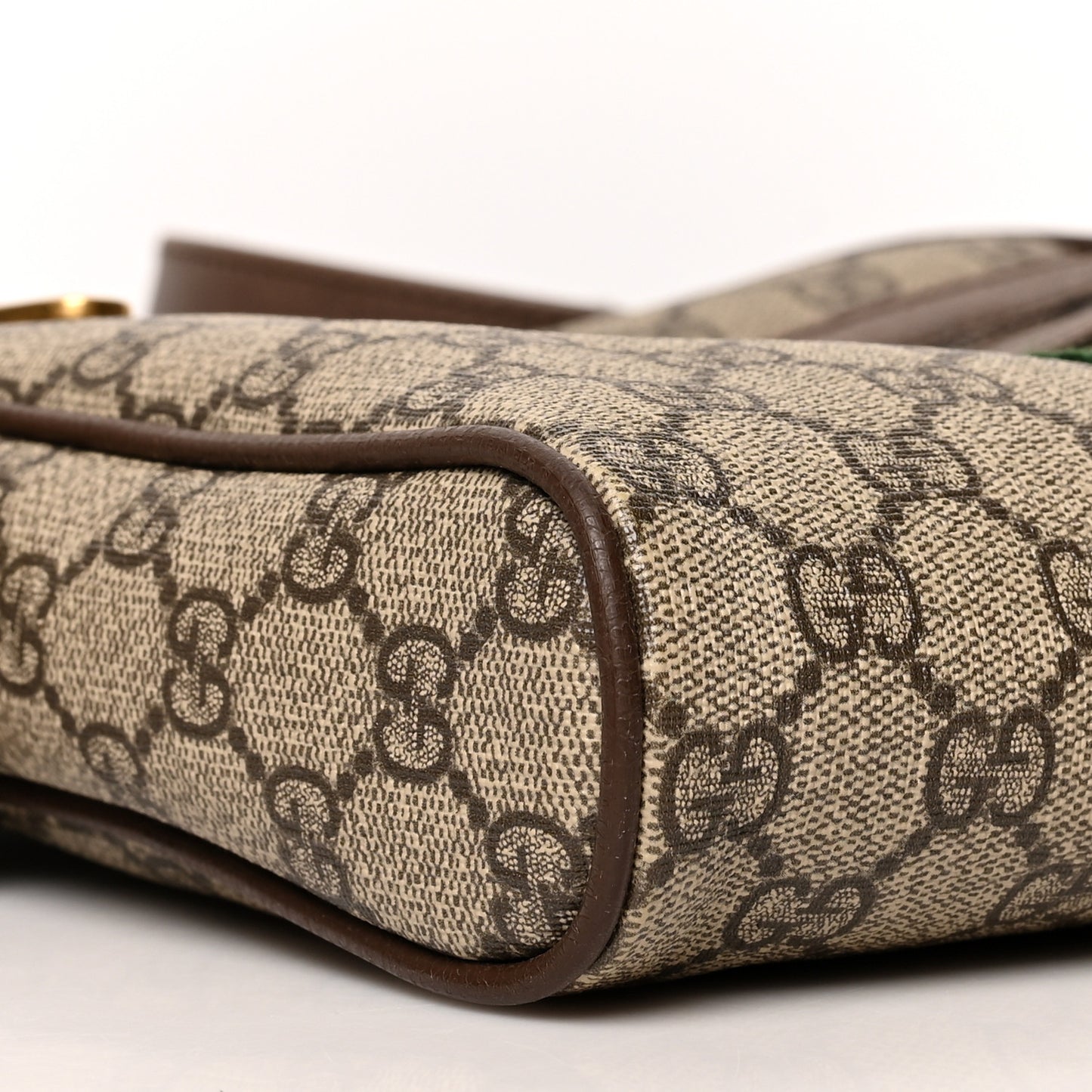 GG Supreme Monogram Web Small Ophidia Messenger Bag Brown