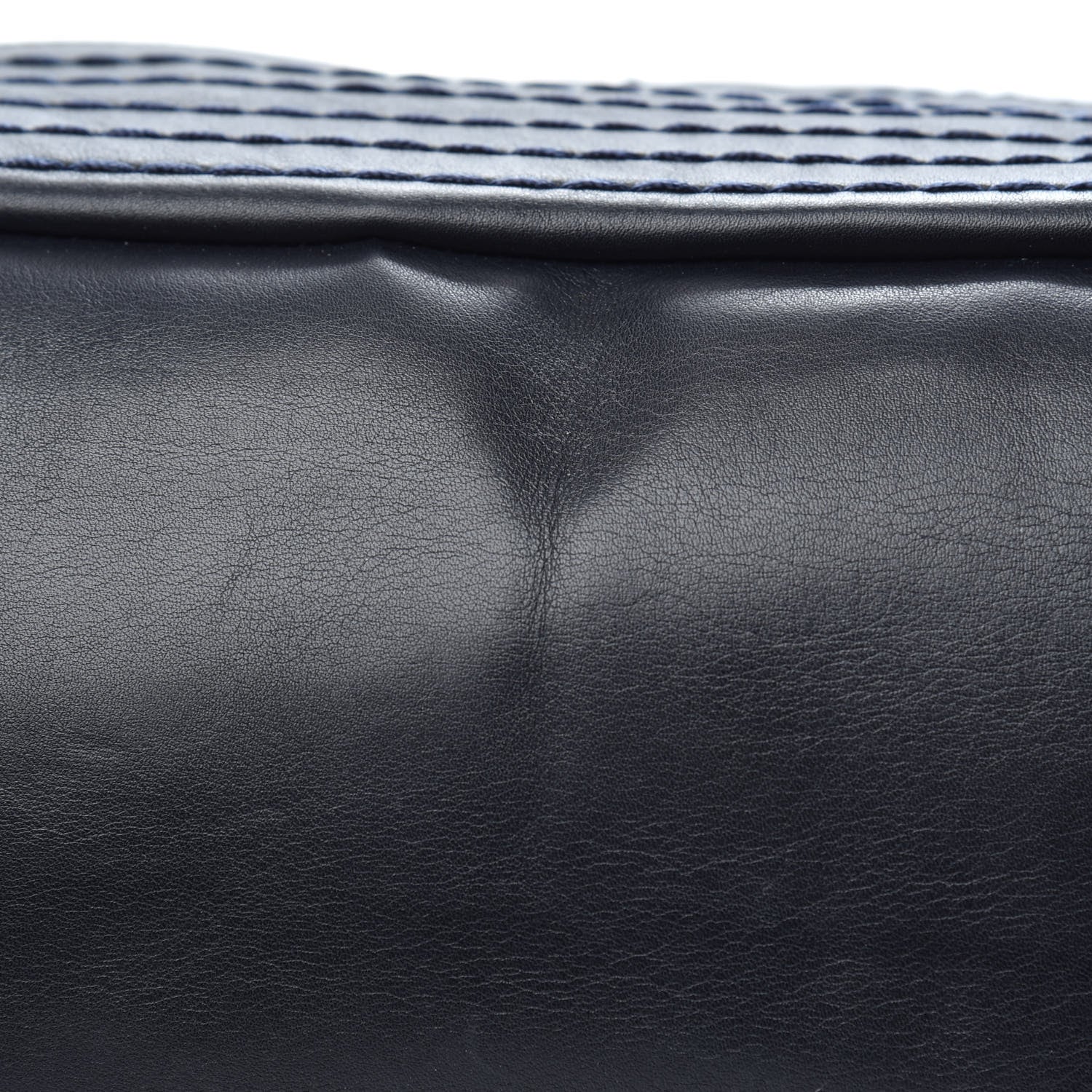 Chanel Lambskin Stitched Expandable Tote Navy 9 of 11