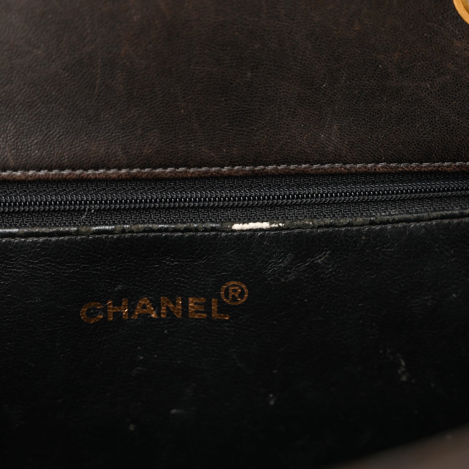 Chanel Patent Quilted Grand Shopping Tote GST Black 15 of 26