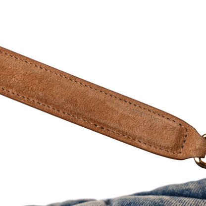 Saint Laurent Denim Quilted Small Loulou Puffer Monogram Chain Satchel Blue Cinnamon 12 of 15