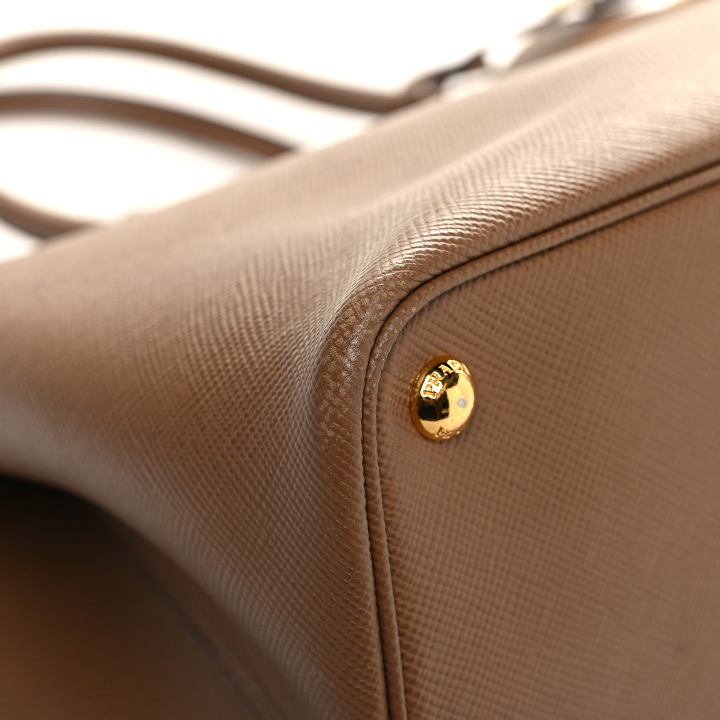 Saffiano Cuir Medium Double Bag Cannella Turchese