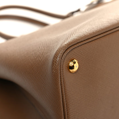 Prada Saffiano Cuir Medium Double Bag Cannella Turchese 10 of 13