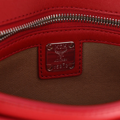 MCM Visetos Monogram Medium Millie Crossbody Bag Ruby Red 6 of 10