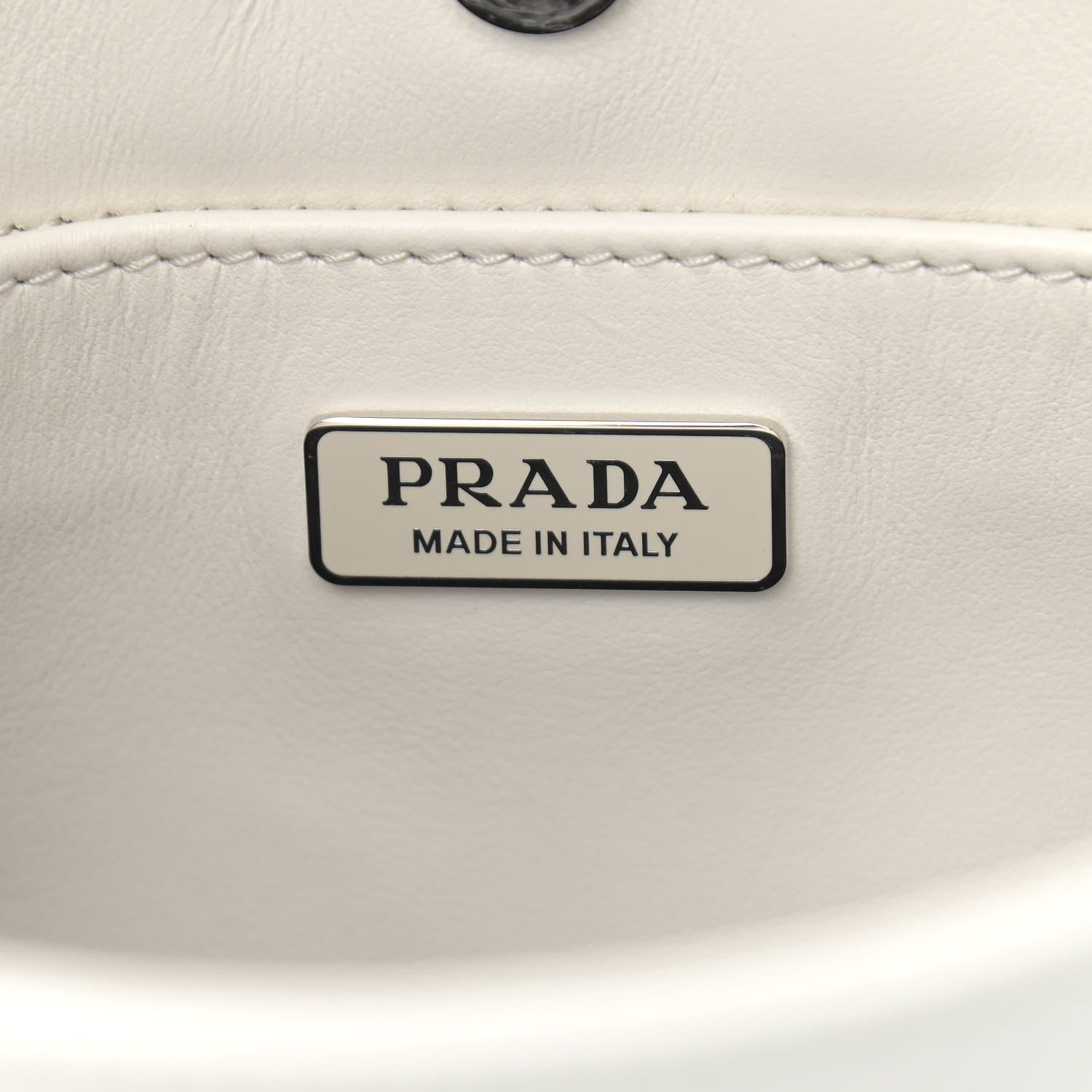 Prada Spazzolato Cleo Shoulder Bag White 6 of 9