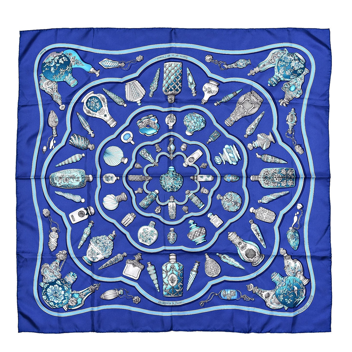 Silk Qu Importe Le Flacon Scarf 90 Bleu
