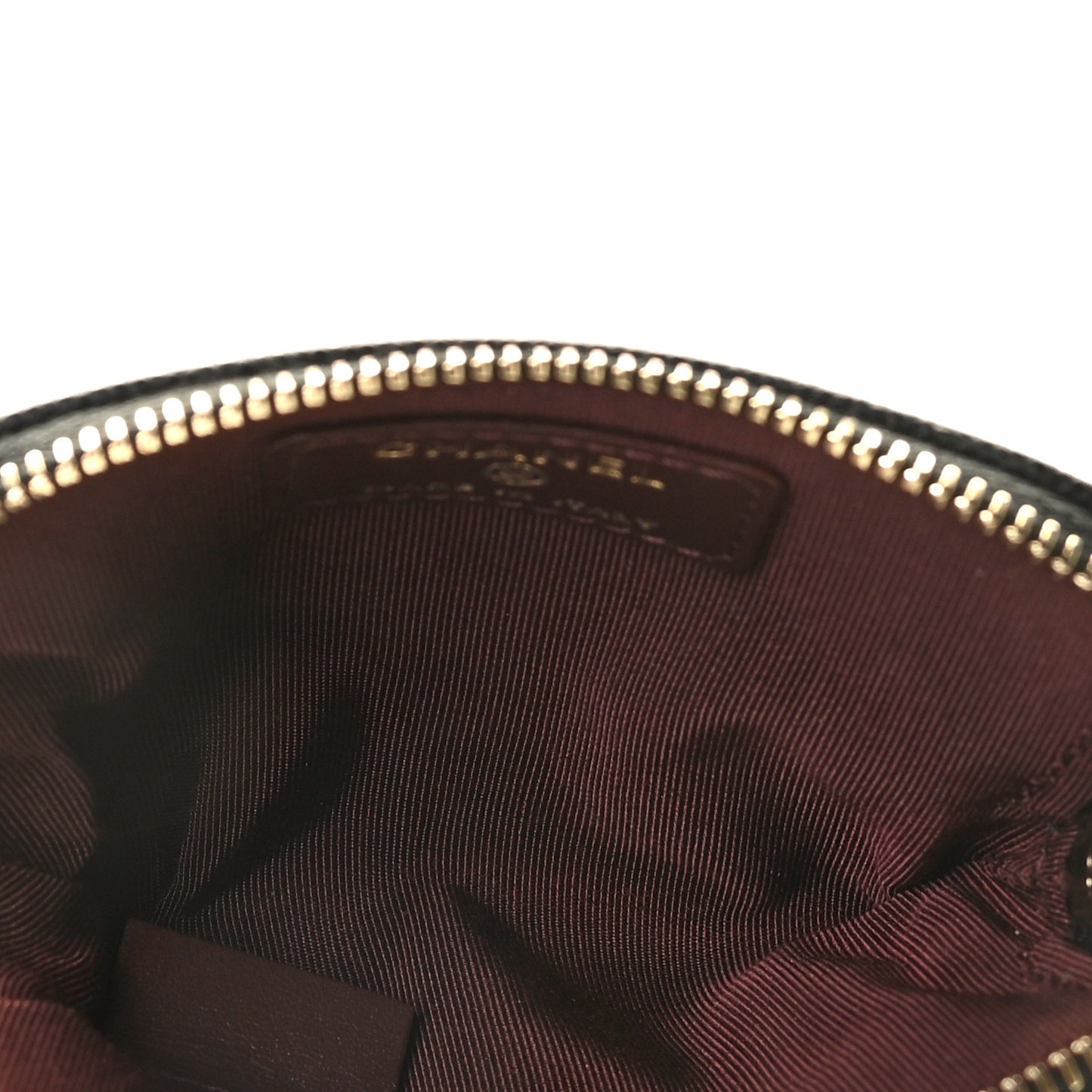 Caviar Quilted Zip Card Holder Wallet Black