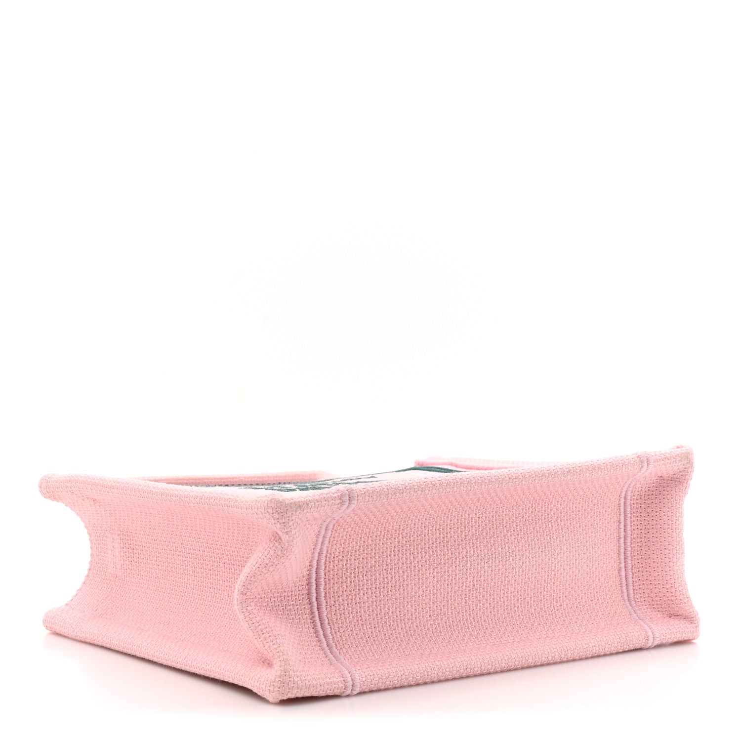 Christian Dior Canvas Embroidered Book Cover Mini Book Tote Pink Green 4 of 10