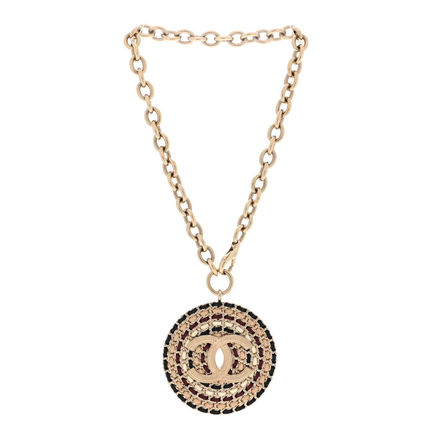 Chanel Lambskin Chain CC Necklace Gold 3 of 5