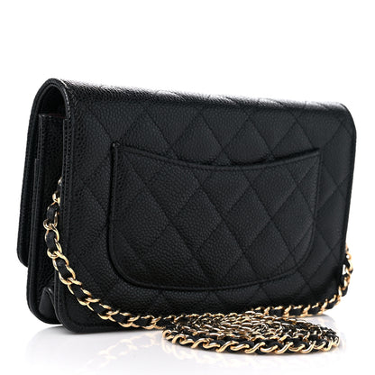 Chanel Caviar Quilted Wallet on Chain WOC Black 3 of 11