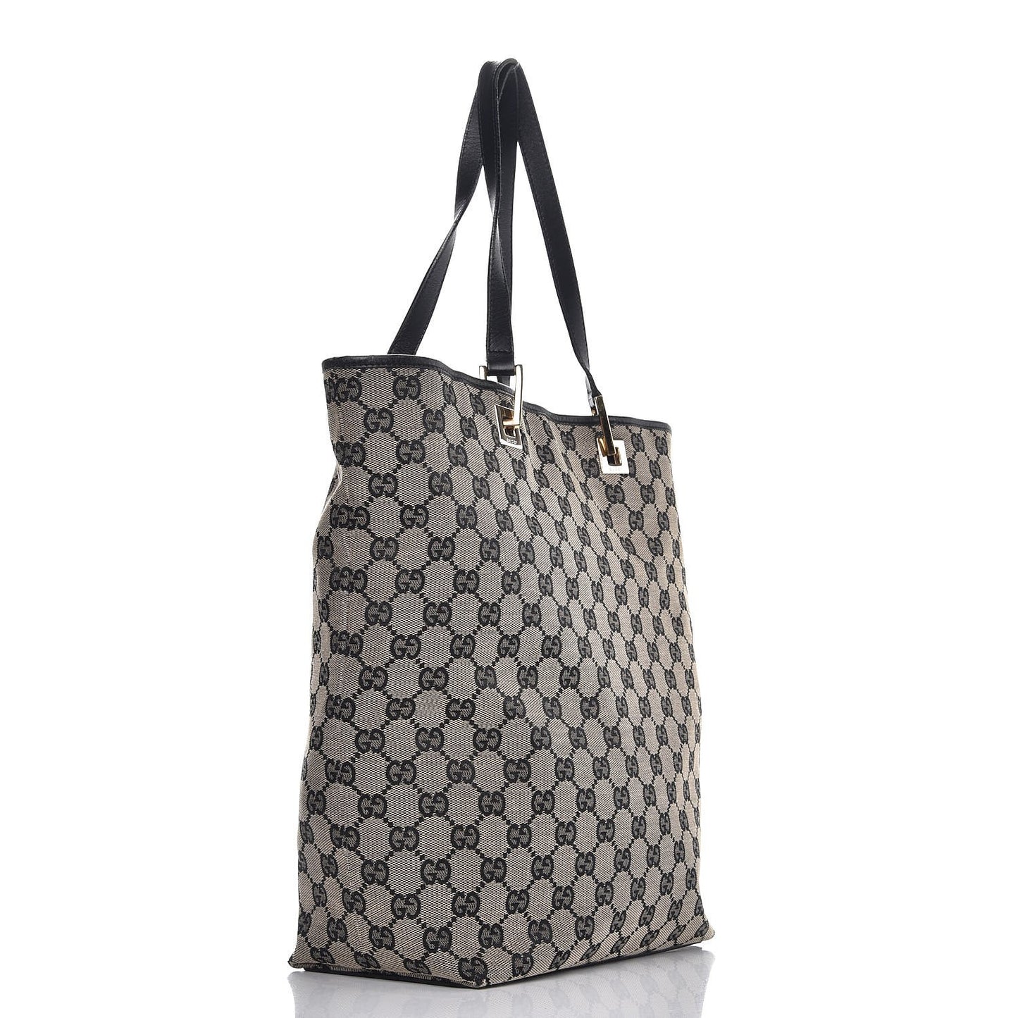 Monogram Canvas Medium Tote Black