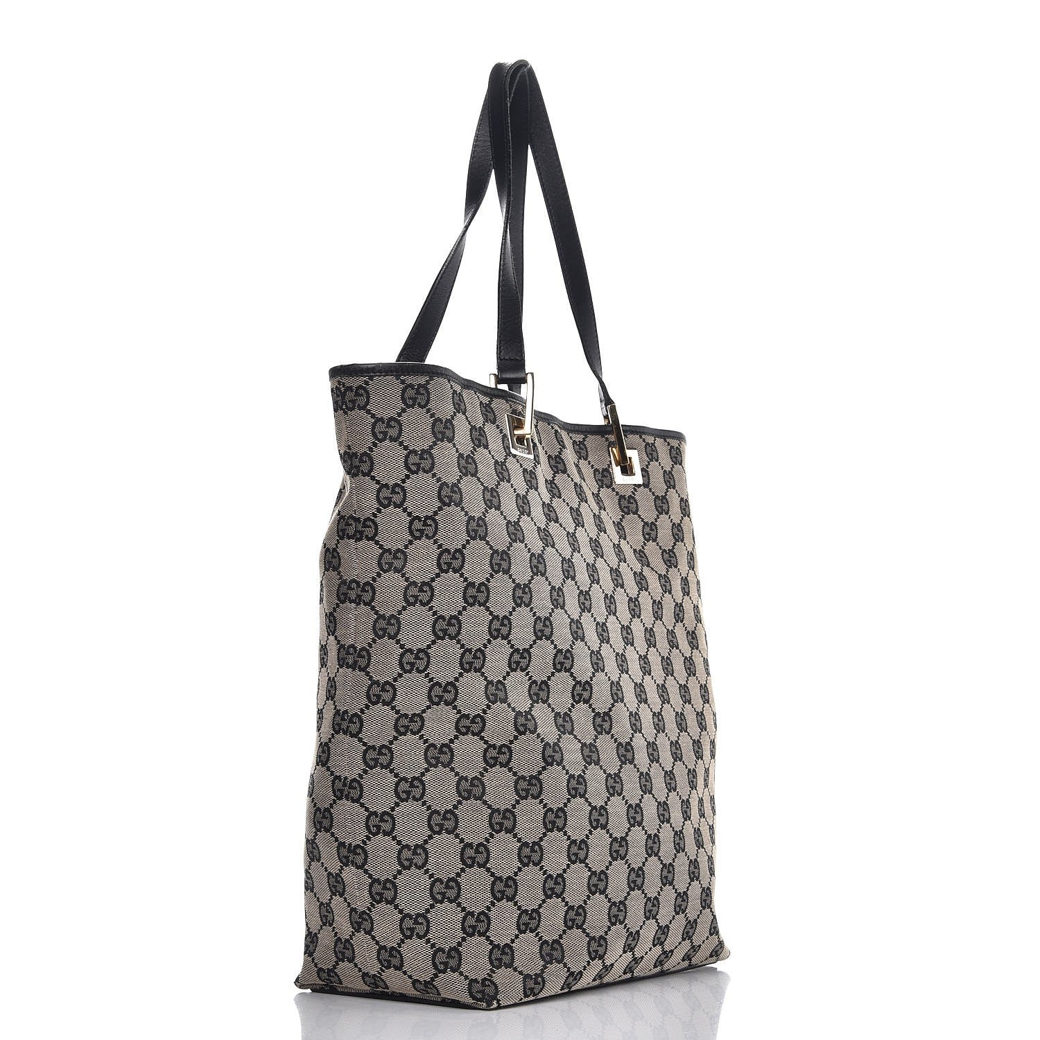 Gucci Monogram Canvas Medium Tote Black 3 of 10